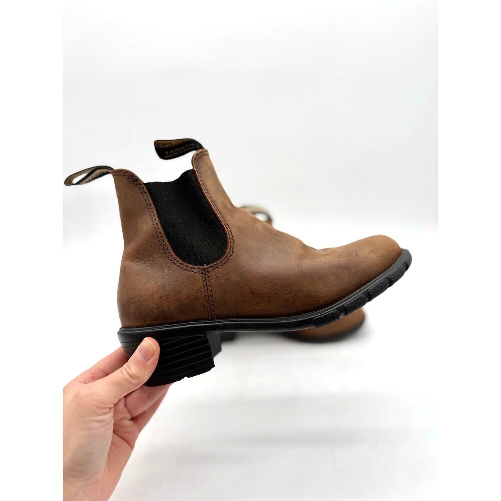 Blundstone 1673 Heeled Rustic Brown Original Leather Chelsea Boots Women's 6.5